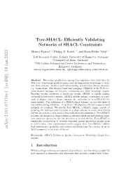 Trav-SHACL: Efficiently Validating Networks of SHACL Constraints