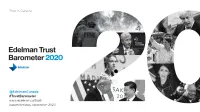 2020 Edelman Trust Barometer