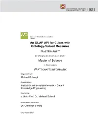 An OLAP API for Cubes with Ontology-Valued Measures Master