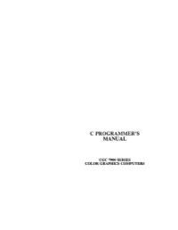 C Programmer's Manual