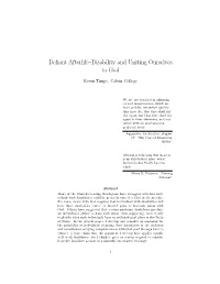 Defiant Afterlife–Disability and Uniting Ourselves To