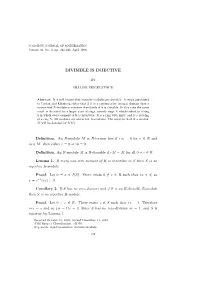 Divisible Is Injective