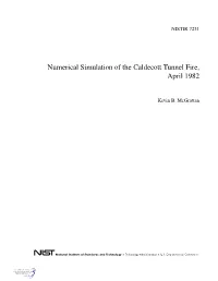 Numerical Simulation of the Caldecott Tunnel Fire, April 1982