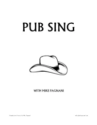 Pub Sing Book Compiled and Arranged by Mike