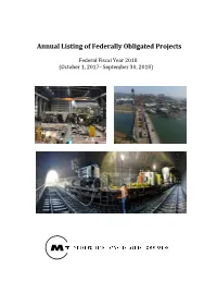Annual Listing of Federally Obligated Projects