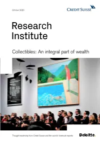 Collectibles: an Integral Part of Wealth