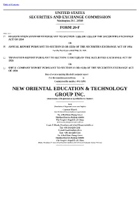 New Oriental Education & Technology Group Inc