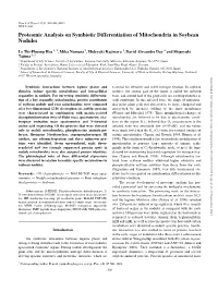 Proteomic Analysis on Symbiotic Differentiation of Mitochondria in Soybean Nodules