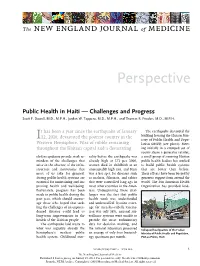 Public Health in Haiti — Challenges and Progress Scott F