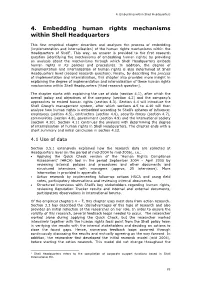 4. Embedding Human Rights Mechanisms Within Shell Headquarters