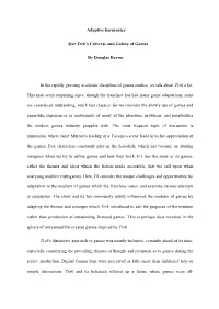Adaptive Harmonics: Star Trek's Universe and Galaxy of Games By