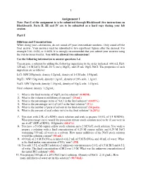 Assignment 1 Part I