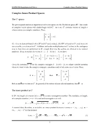 Complex Inner Product Spaces