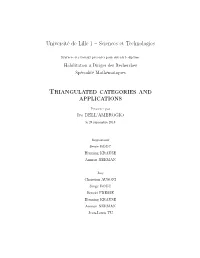Triangulated Categories and Applications