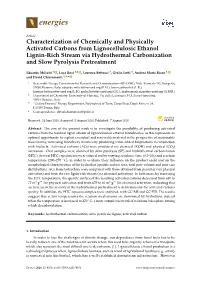 Characterization of Chemically and Physically Activated Carbons From