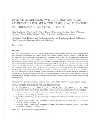 Palliative Arterial Switch Operation As an Alternative for Selected Cases