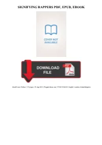 Signifying Rappers PDF Book
