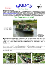 The Three Shires Grantham Canal News Sheet This Special Issue of the Electronic News Sheet Is for Anyone Who Would Like to Be Updated on GCS Activities and Progress