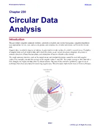 Circular Data Analysis