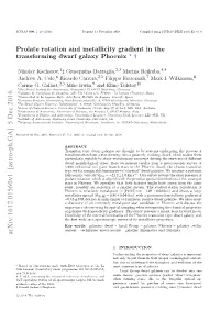 Prolate Rotation and Metallicity Gradient in the Transforming Dwarf Galaxy Phoenix ? †