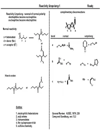 Reactivity Umpolung-1