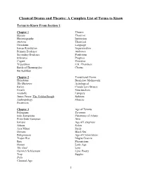 A Complete List of Terms to Know