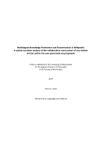 A Spatial Narrative Analysis of the Collaborative Construction of City-Related Articles Within the User-Generated Encyclopaedia