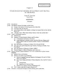 Chapter 15 VOTER INITIATIVES