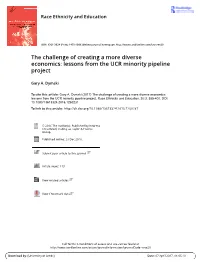 Lessons from the UCR Minority Pipeline Project