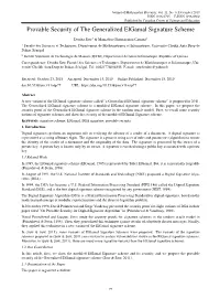 Provable Security of the Generalized Elgamal Signature Scheme