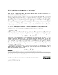 Relational Interpreters for Search Problems∗