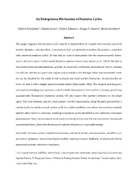 An Endogenous Mechanism of Business Cycles