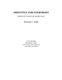 Aristotle for Everybody