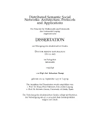 Distributed Semantic Social Networks: Architecture, Protocols and Applications