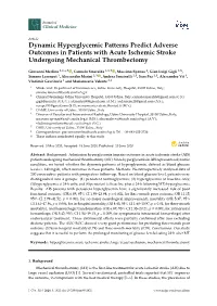 Dynamic Hyperglycemic Patterns Predict Adverse Outcomes in Patients with Acute Ischemic Stroke Undergoing Mechanical Thrombectomy