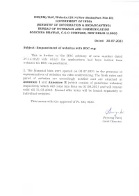Empanelment of Websites with Boc
