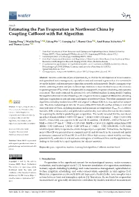 Estimating the Pan Evaporation in Northwest China by Coupling Catboost with Bat Algorithm