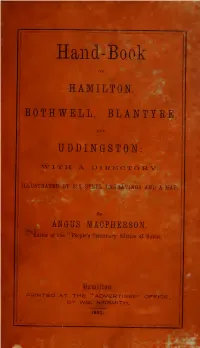 Hand-Book of Hamilton, Bothwell, Blantyre, and Uddingston. with a Directory