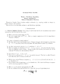 MAS330 FULL NOTES Week 1. Euclidean Algorithm, Linear