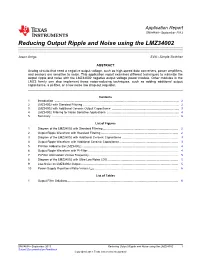 Reducing Output Ripple and Noise Using the LMZ34002