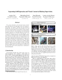 Separating Self-Expression and Visual Content in Hashtag Supervision