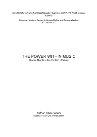 The Power Within Music: Human Rights in the Context