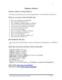 Windows 10- Getting Started
