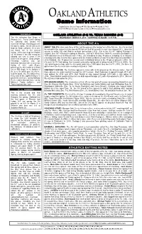 03-09-2011 A's Game Notes