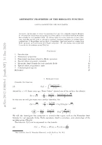 Arithmetic Properties of the Herglotz Function