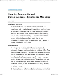 Kinship, Community, and Consciousness – Emergence Magazine About:Reader?Url=