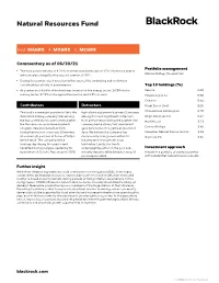 Natural Resources Fund