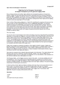 High Time for the European Commission to Impose Transparency in the Garment Supply Chain