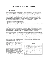 MARLAP Manual Volume I: Chapter 4, Project Plan Documents (PDF)