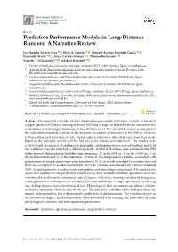 Predictive Performance Models in Long-Distance Runners: a Narrative Review